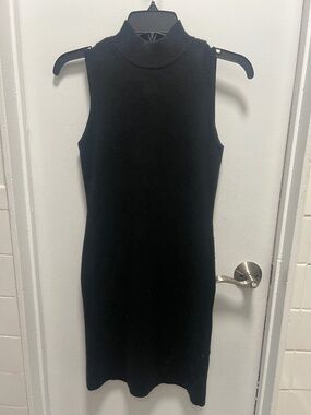 Bar III Black Turtleneck Midi Dress NWT